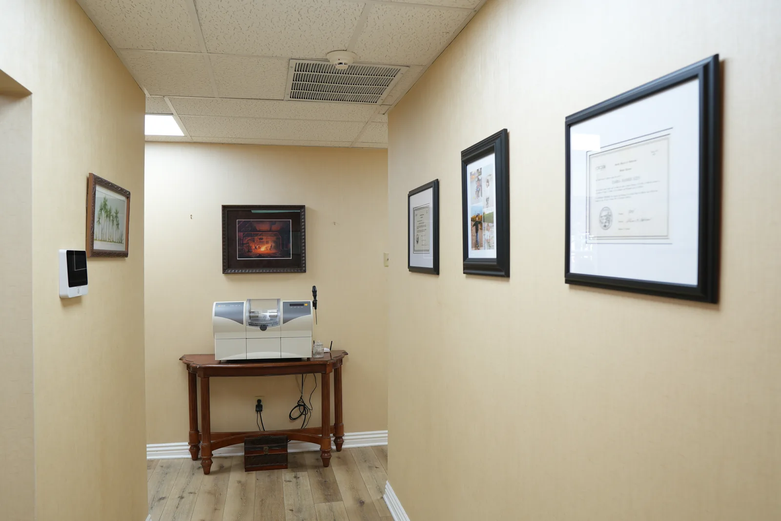 The hallway to the treatment rooms