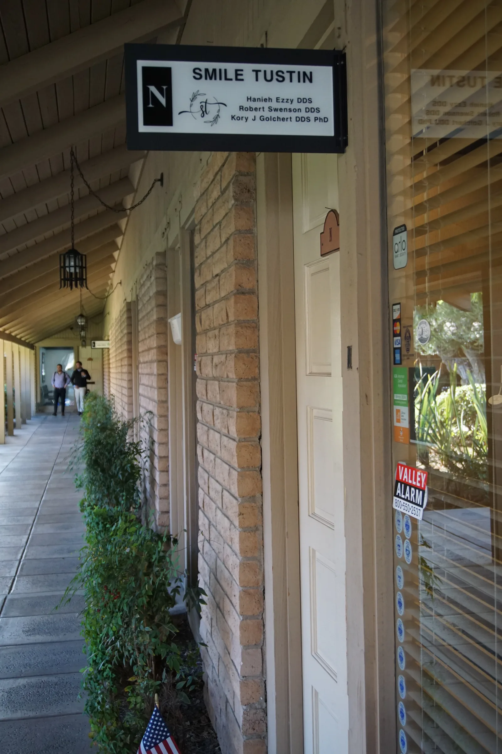 The entrance to Smile Tustin by Dr. Ezzy on Newport Avenue
